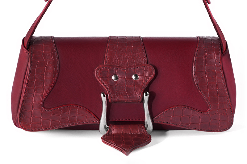 Luxueux petit sac à main, élégant et raffiné, coloris rouge bordeaux. Personnalisation : Choix des cuirs et des couleurs. - Florence KOOIJMAN